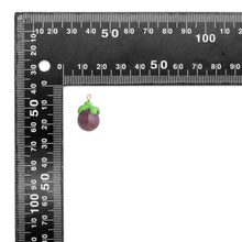 Load image into Gallery viewer, Enamel Gold Purple Mangosteen Charm Pendant,Sku#LK1240