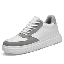 Load image into Gallery viewer, Korean-Style Low-Top Sneakers – Men's &amp; Women's Casual White Shoes | Thick Sole Lace-Up
