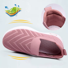 Load image into Gallery viewer, Women's Mesh Slip-On Sneakers | Breathable Lightweight Flat Walking Shoes