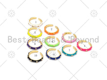 Load image into Gallery viewer, Colorful Enamel Round Stackable Ring, SKU#X264