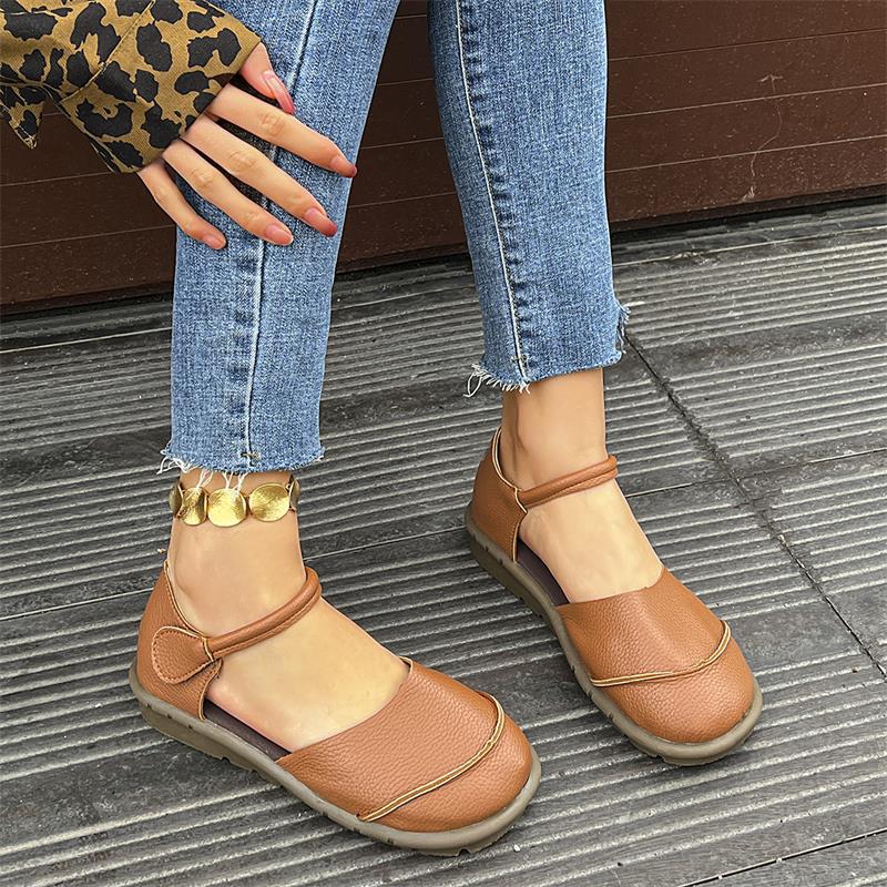 Women's Breathable Casual Shoes - Soft Sole Comfort Flats with Hollow-Out Design