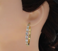 Load image into Gallery viewer, Rectangle CZ Huggie Hoop Earrings, Sku#LD260
