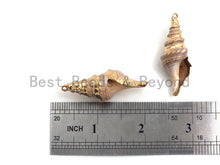 Load image into Gallery viewer, Gold plated Conch Shell Pendant, Shell Jewelry, Beach Jewelry, Necklace Pendant,16x49mm Shell Pendant/Charm,sku#V35