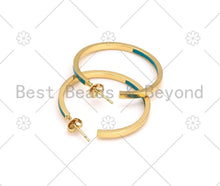 Load image into Gallery viewer, Colorful Enamel Round Loop Huggie Earring, Sku#O80