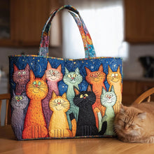 Load image into Gallery viewer, Quilted Digital Print Tote Bag - High Capacity Women's Shoulder Bag with Embroidery
