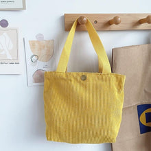 Load image into Gallery viewer, Women's Canvas Tote Bag - Minimalist Double-Sided Print Shoulder Bag with Embroidered Logo
