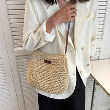 Load image into Gallery viewer, Women's Handwoven Straw Tote Bag | Beach Vacation Handbag | Woven Summer Tote