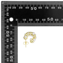 Load image into Gallery viewer, Gold Pearl Thick Stud Earrings, Sku#LX200