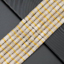 Load image into Gallery viewer, 8x12mm Golden Line Jade Tube Beads, Sku#U1803