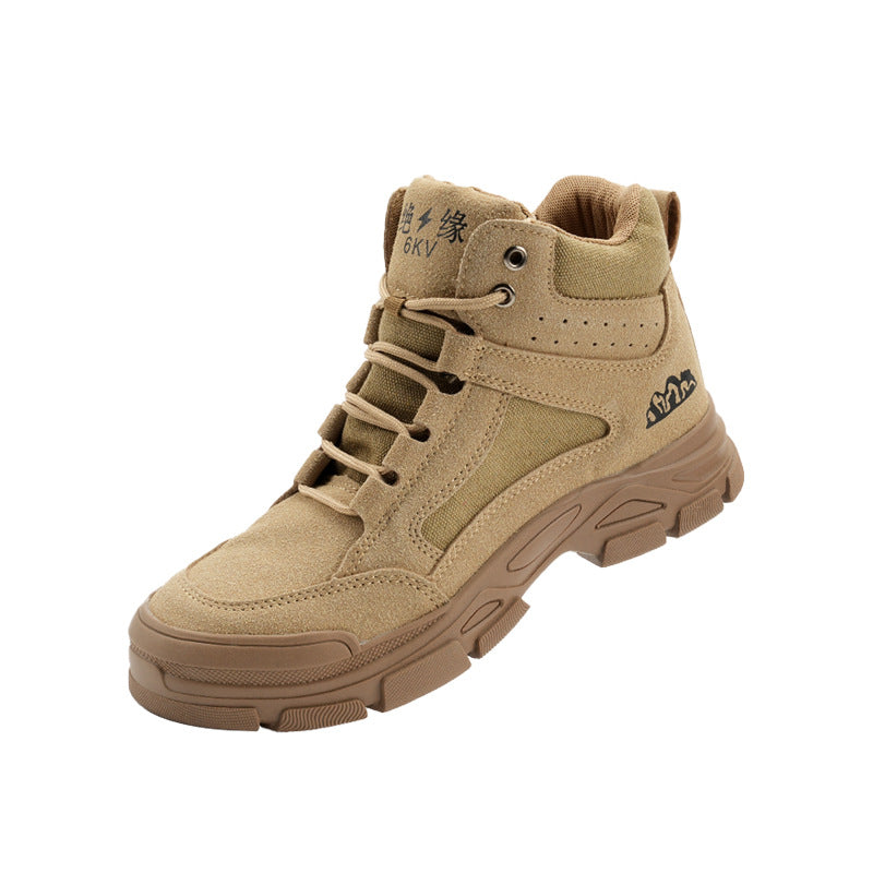 Men's Steel Toe Safety Shoes | Anti-Smashing Puncture-Resistant High-Top Work Boots