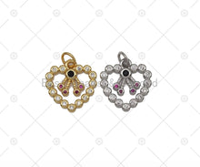 Load image into Gallery viewer, CZ Heart Shape Charm, Sku#JD19