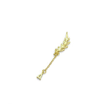 Load image into Gallery viewer, Gold CZ Leaf Connector Charm, Sku#LD426