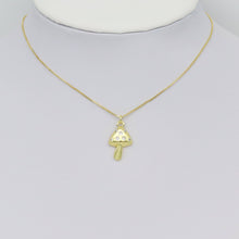 Load image into Gallery viewer, CZ Mushroom Gold Charm, Sku#LK913