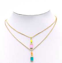Load image into Gallery viewer, CZ Enamel Lipstick Pendant, Sku#F1460C