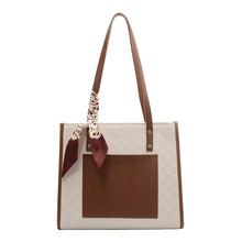 Load image into Gallery viewer, Women's Large Capacity PU Leather Shoulder Bag - Commuter Handbag with Double Straps