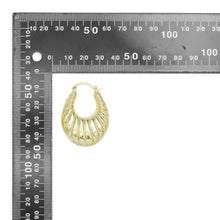 Load image into Gallery viewer, Gold Silver Swirled Chunky Oval Statment Earrings, Sku#A232