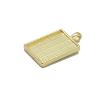 Load image into Gallery viewer, Enamel Checkboard Rectangle Pendant, Sku#F1517