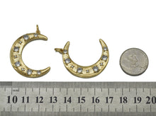 Load image into Gallery viewer, Large Gold Cresent Moon Pendant, Sku#F1502