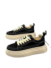 Load image into Gallery viewer, Men's Minimalist Chunky Sole Casual Sneakers | Microfiber Leather Lace-Up Shoes