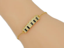 Load image into Gallery viewer, CZ Black Enamel Piano Board charm, Sku#FH196