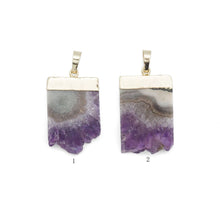 Load image into Gallery viewer, Gold Amethyst Pendant, sku#LY29