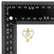 Load image into Gallery viewer, Gold Diamond CZ Heart Charm, Sku#LK888
