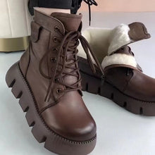 Load image into Gallery viewer, Women's Fleece-Lined Insulated Snow Boots | Soft Leather Side-Zip Winter Boots