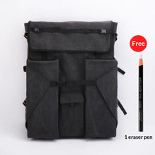 Load image into Gallery viewer, Large Canvas Art Drawing Backpack – Oxford Cloth Artist Bag | Extra Thick, 4K Black