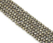 Load image into Gallery viewer, High Quality Genuine Pyrite Faceted Round Beads, 2mm/3mm, Sku#UA298