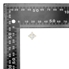 Load image into Gallery viewer, Clear CZ North Star Flower Stud Earrings, Sku#A411