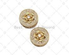 Load image into Gallery viewer, CZ Flower Spacer Beads, Sku#LK557