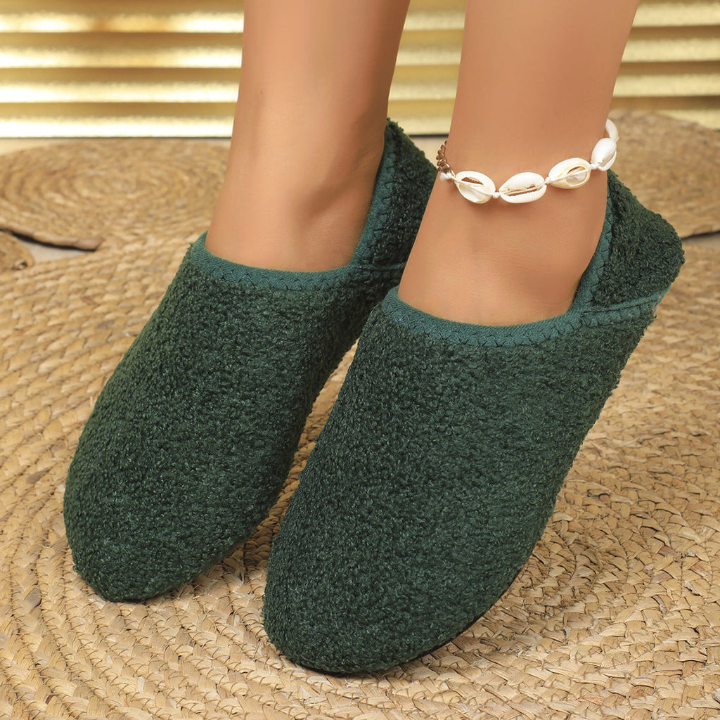 Fleece-Lined Warm Slippers