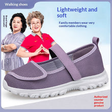 Load image into Gallery viewer, Women's Wide Toe Mesh Granny Shoes – Breathable Summer Flats with Low Heel