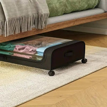 Load image into Gallery viewer, Under-Bed Storage Drawer with Wheels Multipurpose with Clear Window &amp; Label