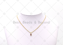 Load image into Gallery viewer, cz marquise shape charm, Eye shape Charm, Sku#LK532