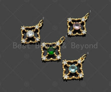 Load image into Gallery viewer, Gold Filled CZ Micro Pave Clover Shape Pendant