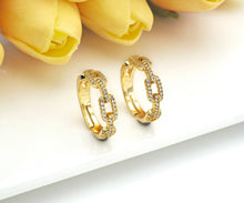Load image into Gallery viewer, CZ Micro Pave Chain Link Ring, LD52