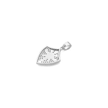 Load image into Gallery viewer, Dual Color CZ Gold North Star On Shield Charm Pendant, Sku#LX749