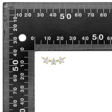 Load image into Gallery viewer, Gold Three Star Clear CZ Connector Charm, Sku#LK868