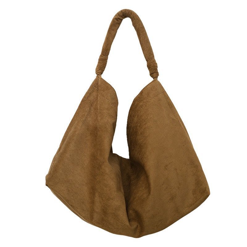 Women's Large-Capacity Suede Shoulder Bag – Casual Everyday Handbag