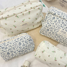 Load image into Gallery viewer, Floral Makeup Bag Large Capacity Cosmetic Organizer Travel Pouch