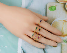 Load image into Gallery viewer, Rectangle Colorful Stone Ring, Sku#X304