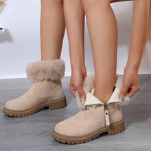 Load image into Gallery viewer, Women's Plush Lined Winter Snow Boots Side Zipper Thick Heel Anti-Slip Outdoor Boots