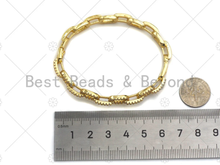 Load image into Gallery viewer, CZ Micro Pave Paper Clip Link Chain Bracelets, sku#LK102