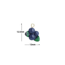 Load image into Gallery viewer, Cute Enamel  Blueberry Charm Pendant, fruit charm, Sku#LK1244