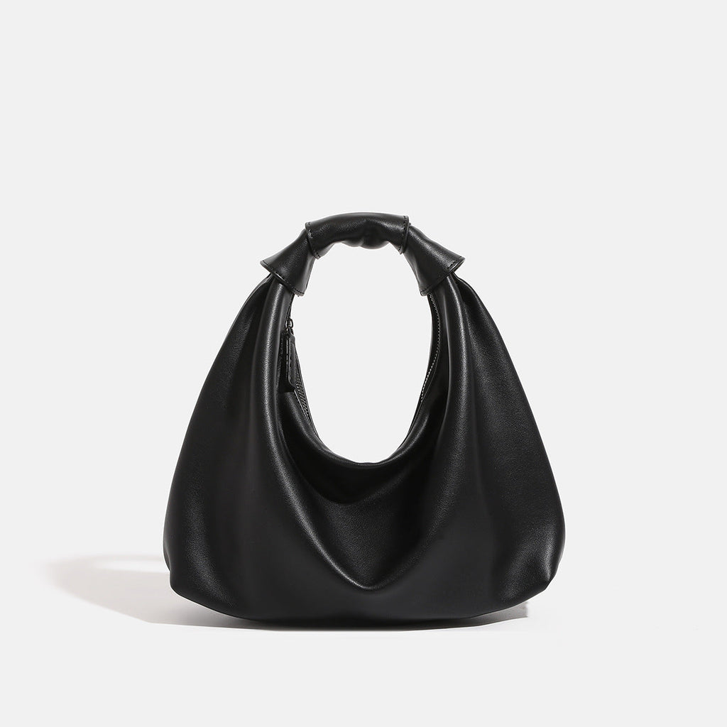 Women's Soft PU Leather Tote Shoulder Bag – Dumpling Style Handbag with Multiple Pockets