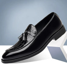 Load image into Gallery viewer, Men's Pointed-Toe Slip-On Dress Shoes | British Business-Casual PU Leather Loafers