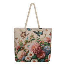 Load image into Gallery viewer, Double Sided Jacquard Embroidered Canvas Tote Bag