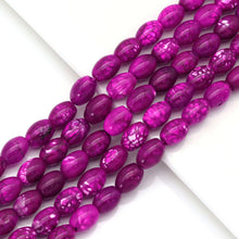 Load image into Gallery viewer, Hot Pink Agate Drum Shape Smooth Beads, Sku#U1801