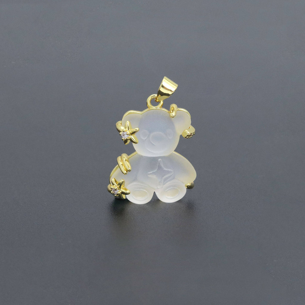 Cute White Bear Charm, Sku#LD539